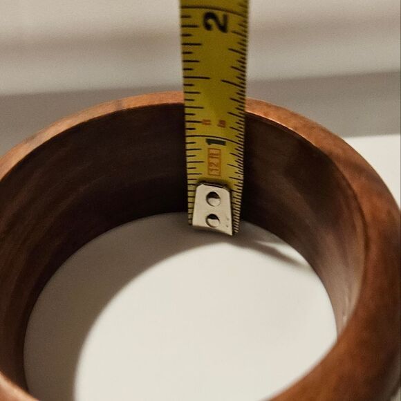 Wood and Metal Vintage Boho Bangle Braclet - Picture 4 of 5